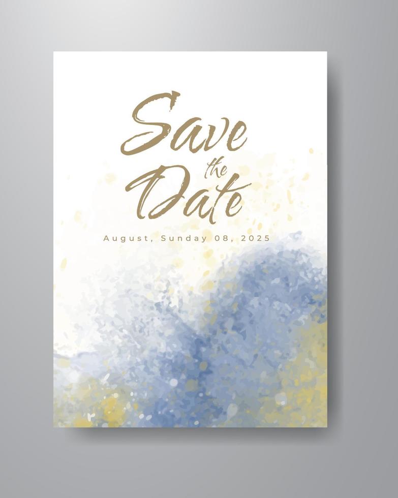 Save the date with watercolor background. Design for your invitation. vector