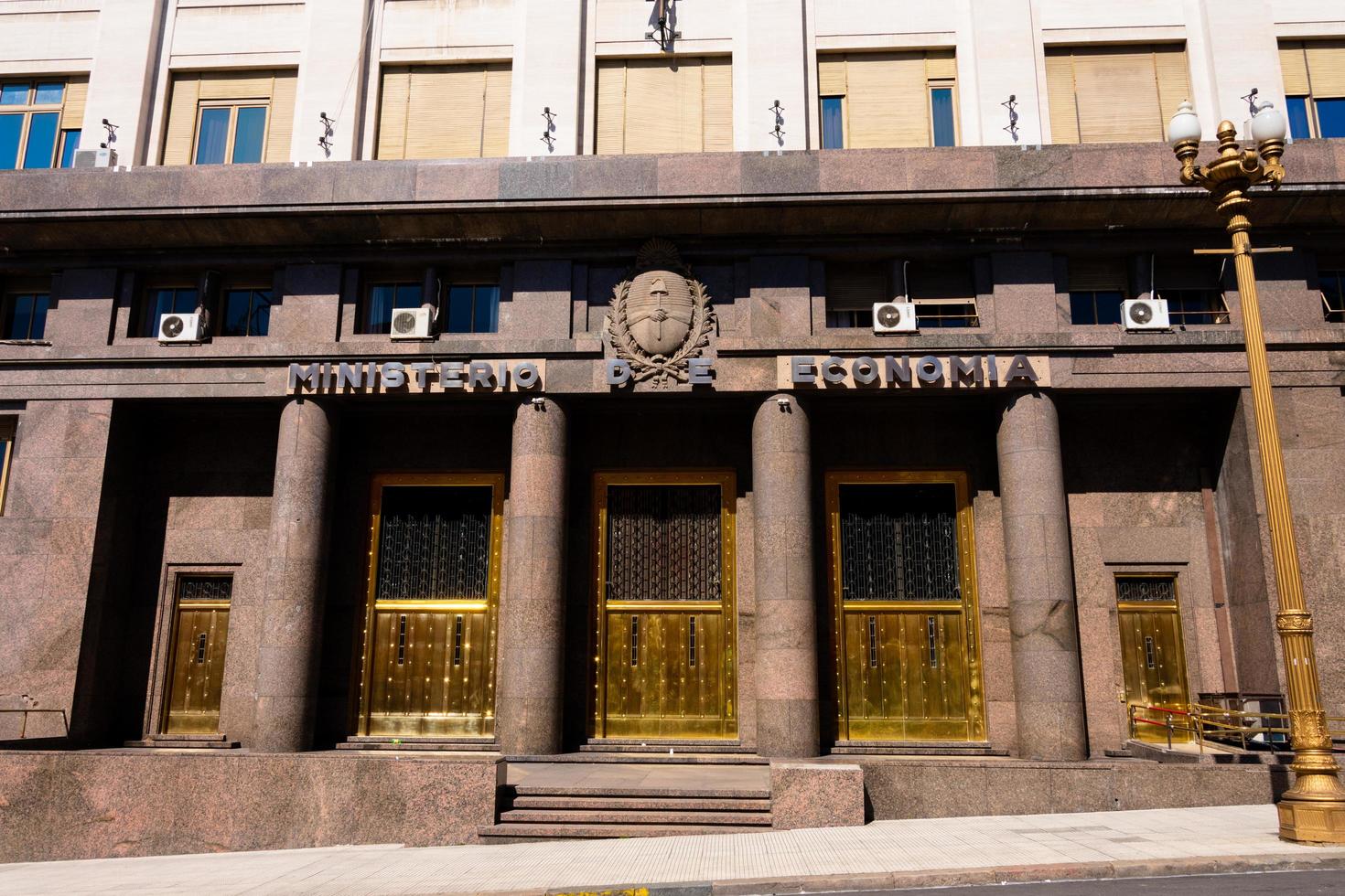 Buenos Aires, Argentina. September 04, 2022. The Ministry of Economy building Ministerio de Economia is the country's state treasury and a ministry of the national executive power photo