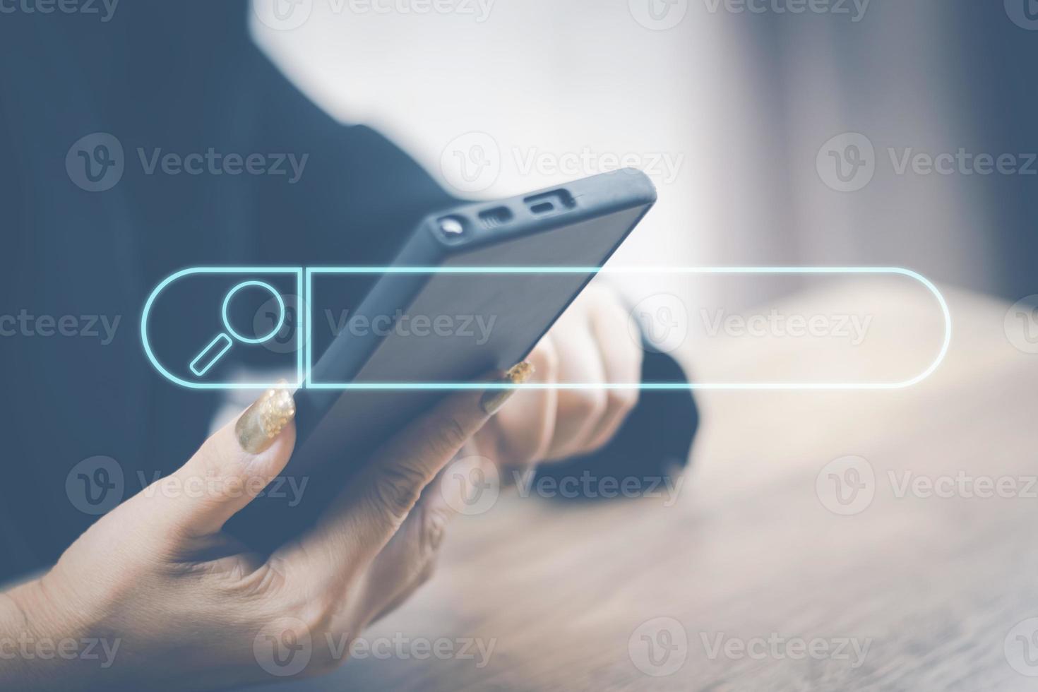 The concept of using technology to search engine optimizationfor information business woman using laptop to find online shopping information and other information for use in marketing photo