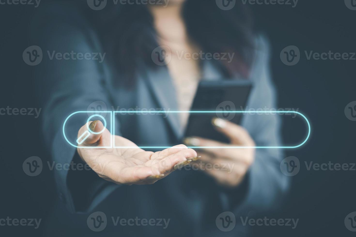 The concept of using technology to search engine optimizationfor information business woman using laptop to find online shopping information and other information for use in marketing photo