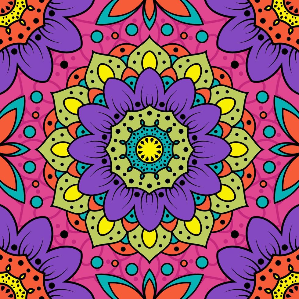 Rangoli Seamless Background vector