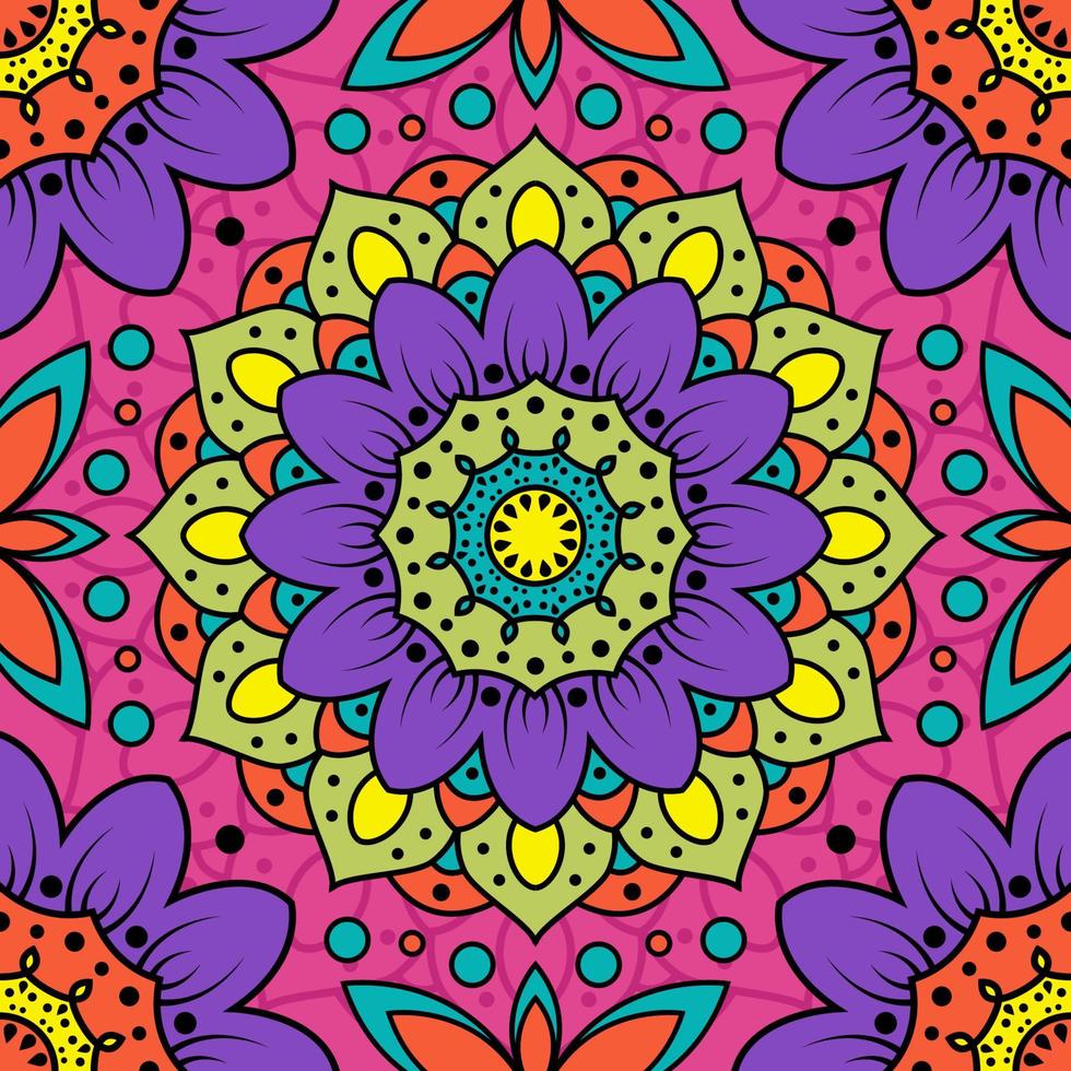 Rangoli Seamless Background vector