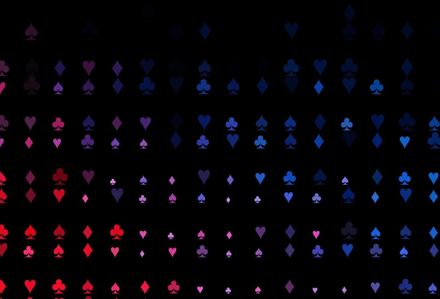 Dark Blue, Red vector pattern with symbol of cards.