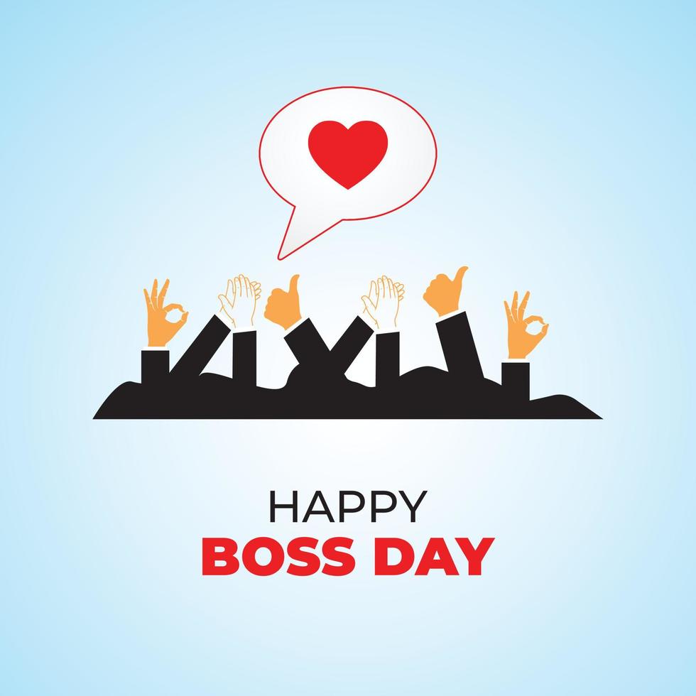 National Boss Day. October 16. happy Boss's Day concept. Template for background, banner, card, poster. Vector illustration.