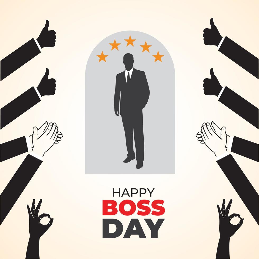 National Boss Day. October 16. happy Boss's Day concept. Template for background, banner, card, poster. Vector illustration.