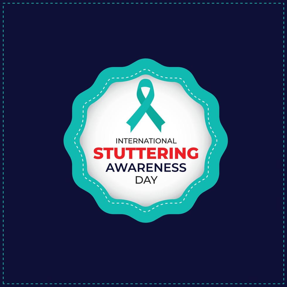 International Stuttering Awareness Day. October 22. Template for background, banner, card, poster. Vector illustration.