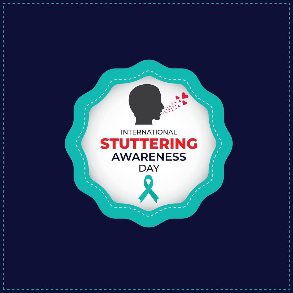 International Stuttering Awareness Day. October 22. Template for background, banner, card, poster. Vector illustration.