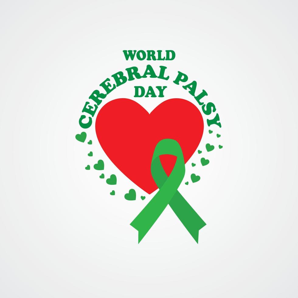 world cerebral palsy day concept. good for world cerebral palsy day celebration. vector illustration.