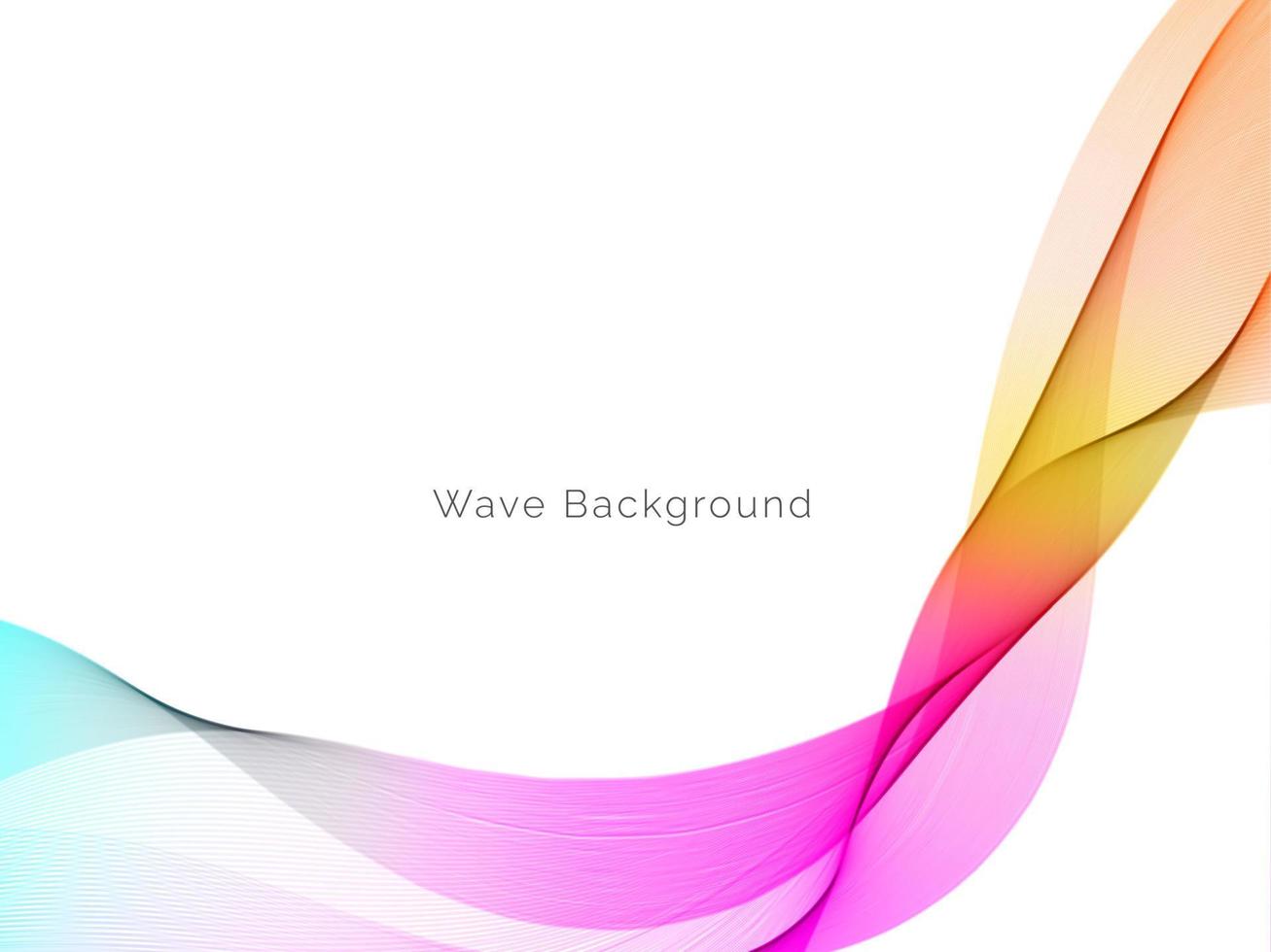 colorful wave style smooth modern background vector