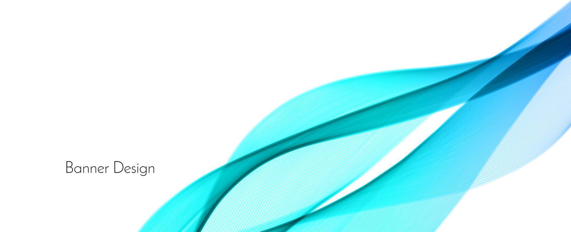 Abstract blue modern wave design banner background vector