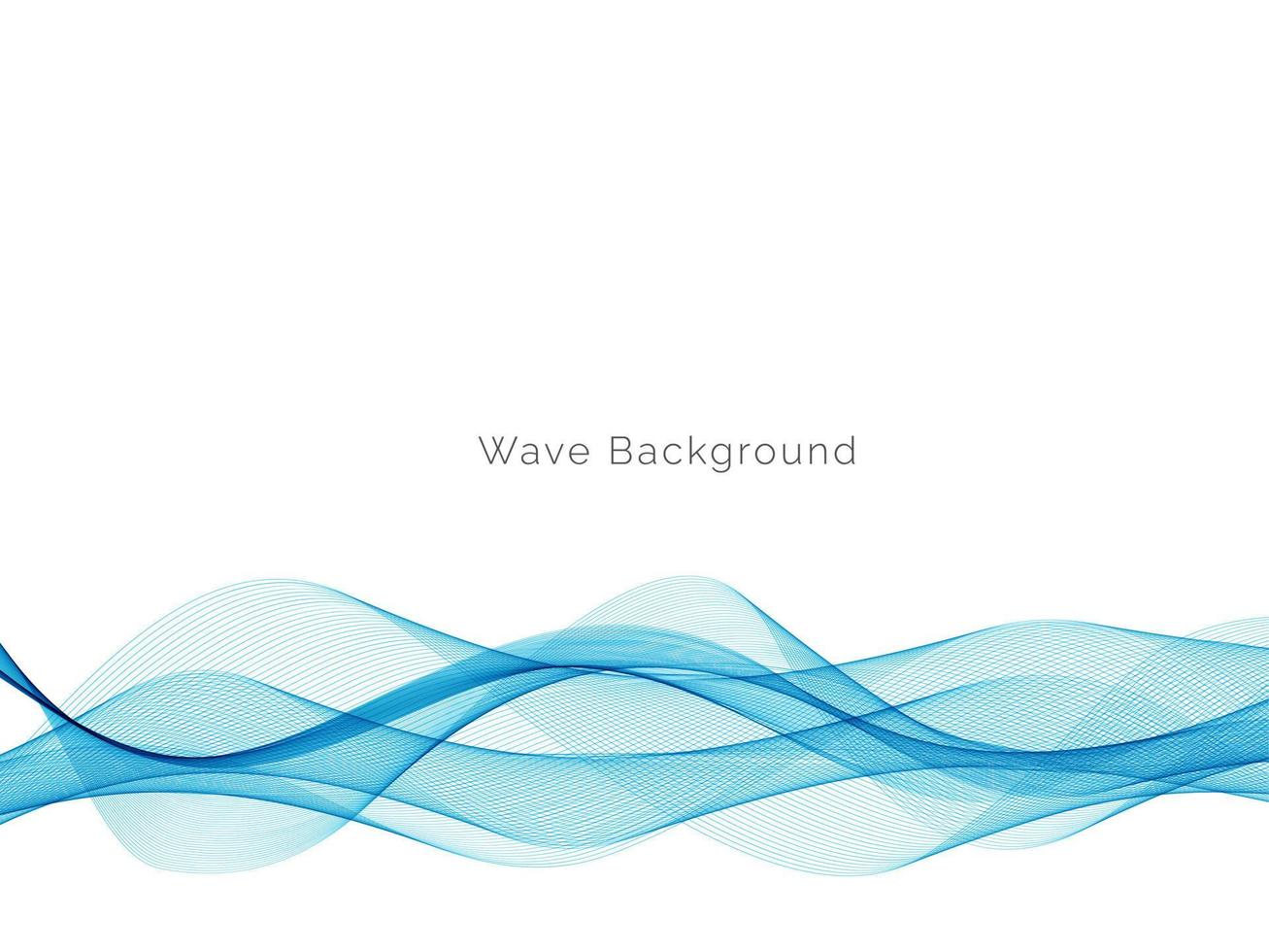 Abstract smooth stylish blue decorative wave background vector