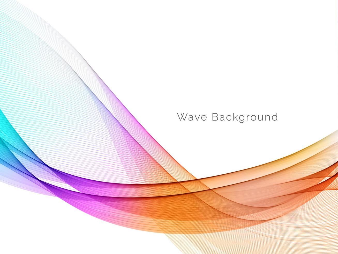 colorful wave style smooth modern background vector