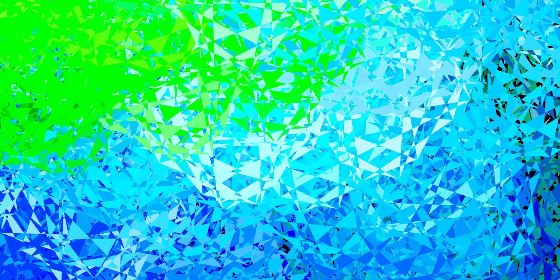 Light blue, green vector layout with triangle forms.