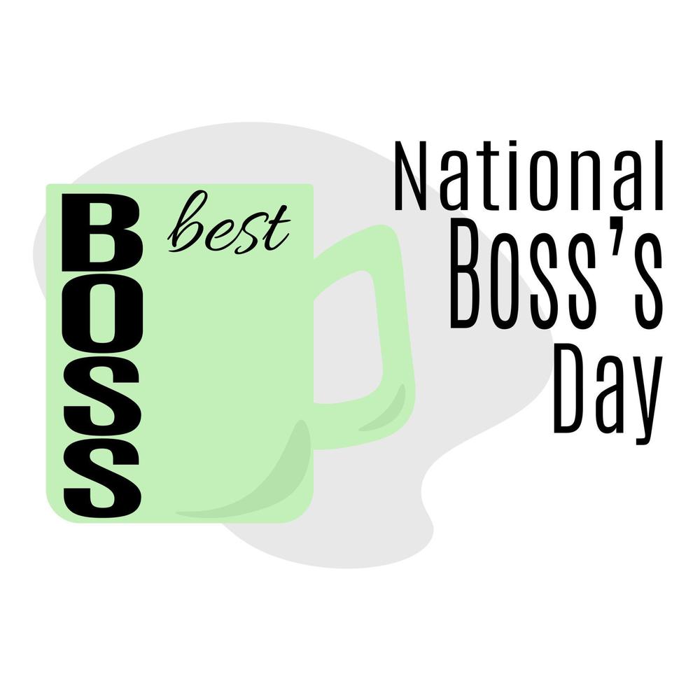 Bosses Day, idea for poster, banner, flyer or postcard, date on the calendar vector