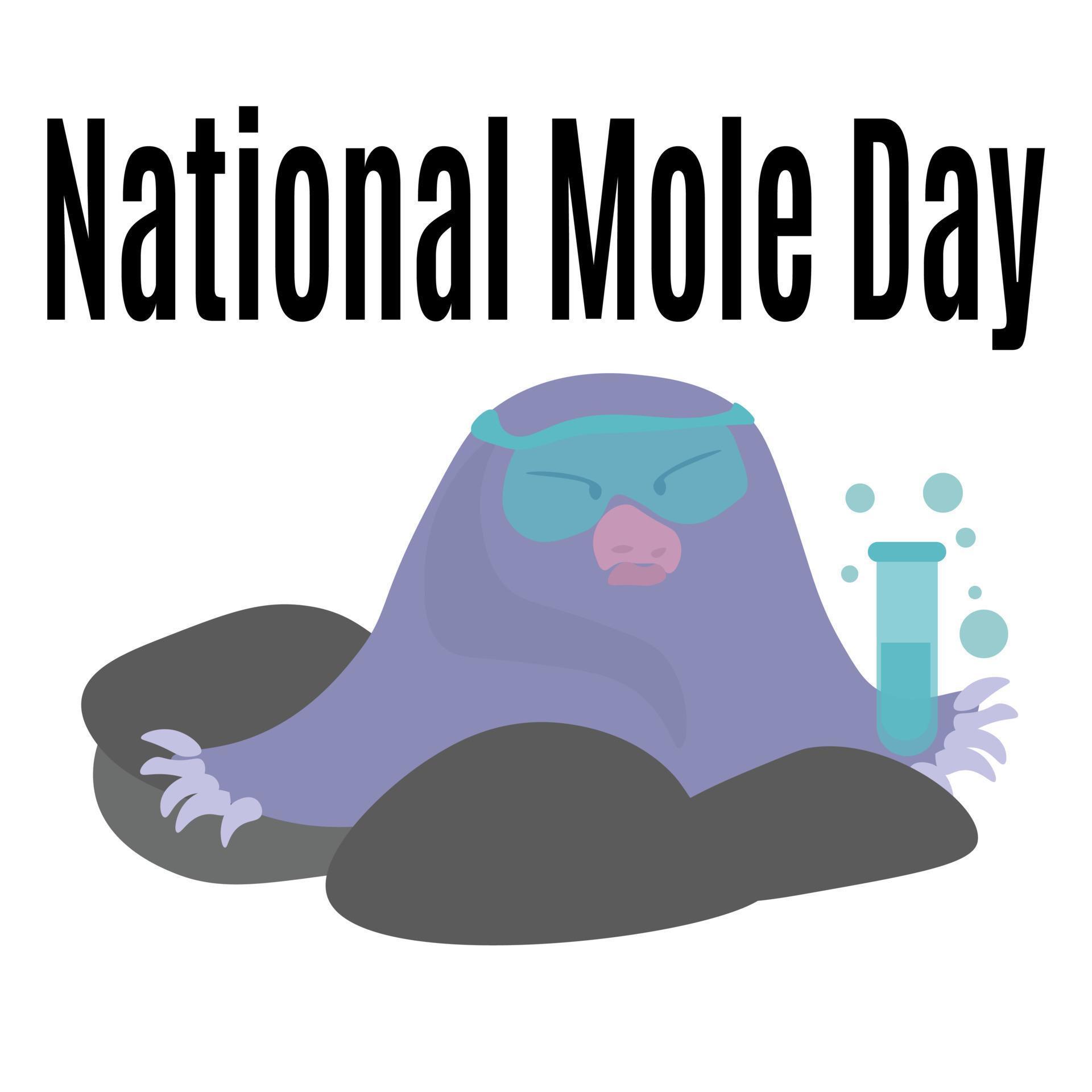 National Mole Day, idea for poster, banner, flyer or funny postcard 11882124 Vector Art at Vecteezy