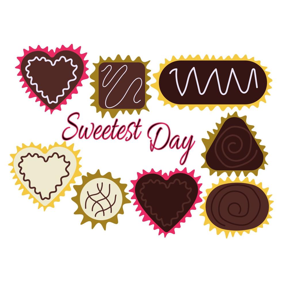 Sweetest Day, idea for a poster, banner, flyer or postcard for the holiday vector