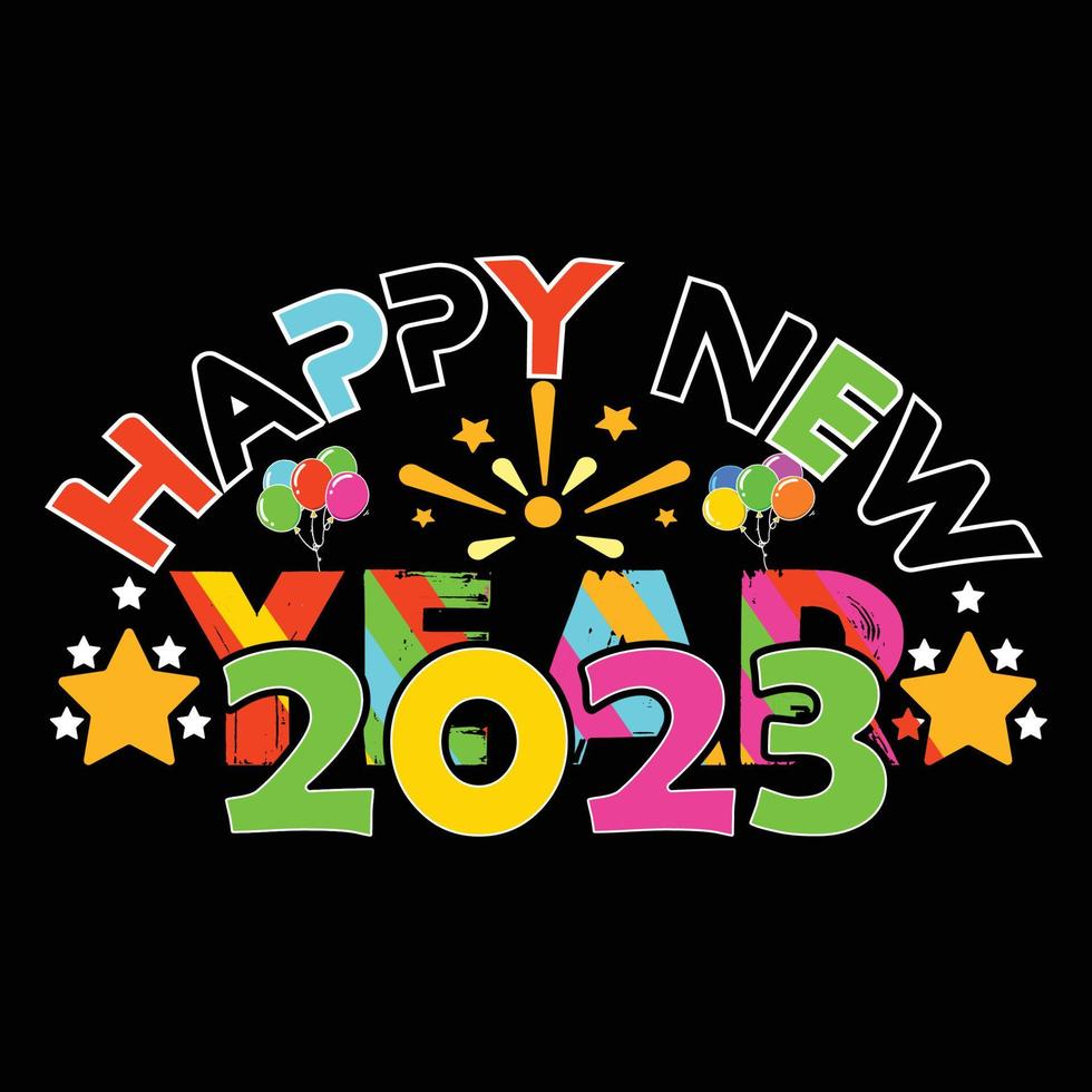 Happy new year. Can be used for happy new year T-shirt fashion design, new year Typography design, new year swear apparel, t-shirt vectors,  sticker design, cards, messages,  and mugs vector