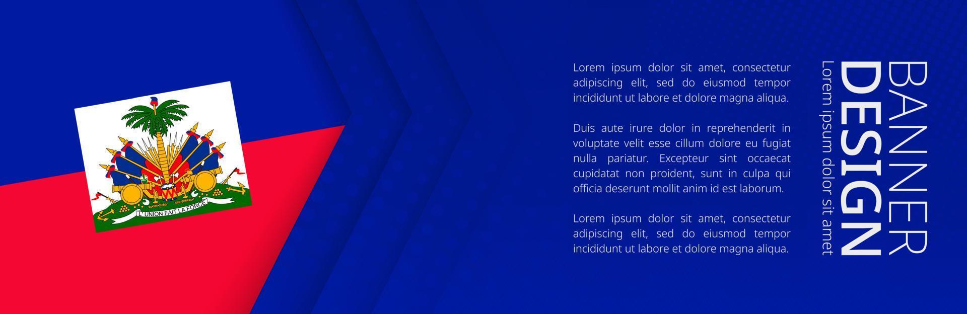 Banner template with flag of Haiti for advertising travel, business and Banner template with flag of Haiti for advertising travel, business and