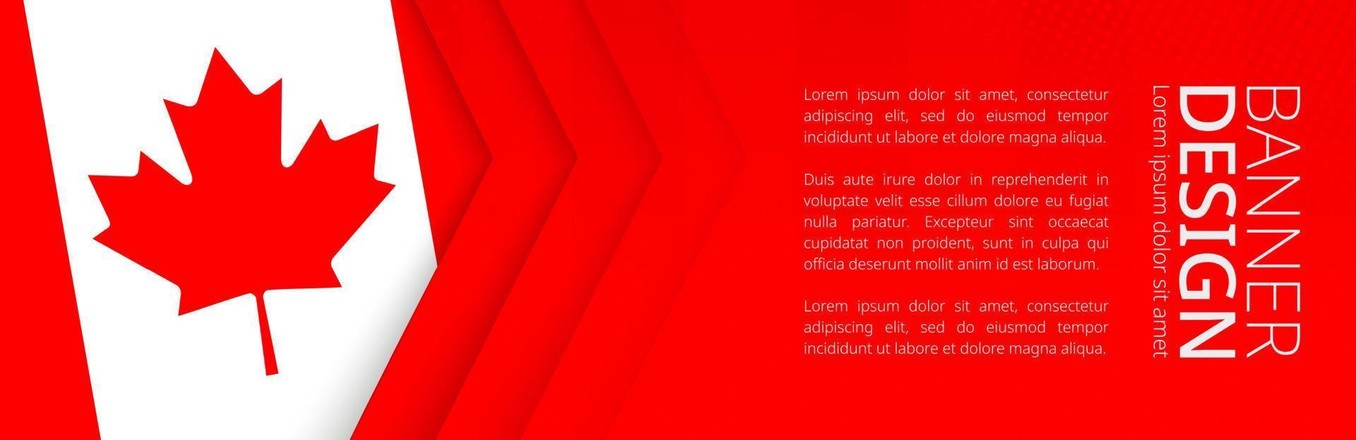 Banner template with flag of Canada for advertising travel, business and other. vector