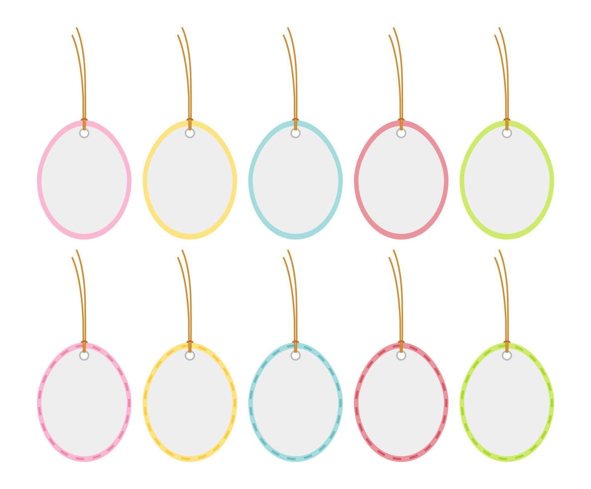 Hanging Easter Eggs isolated on white background vector
