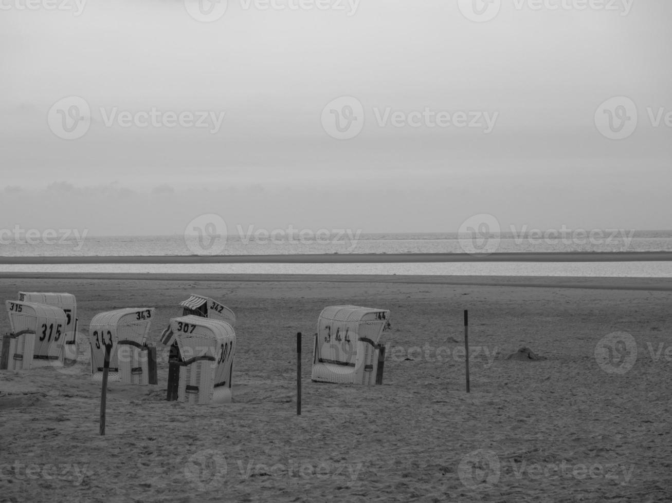 spiekeroog island in the north sea photo