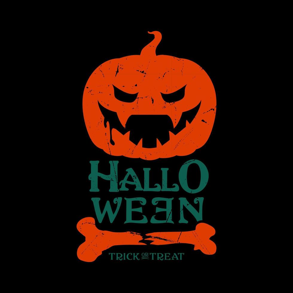 Halloween Pumpkin Illustration easy to edit vector
