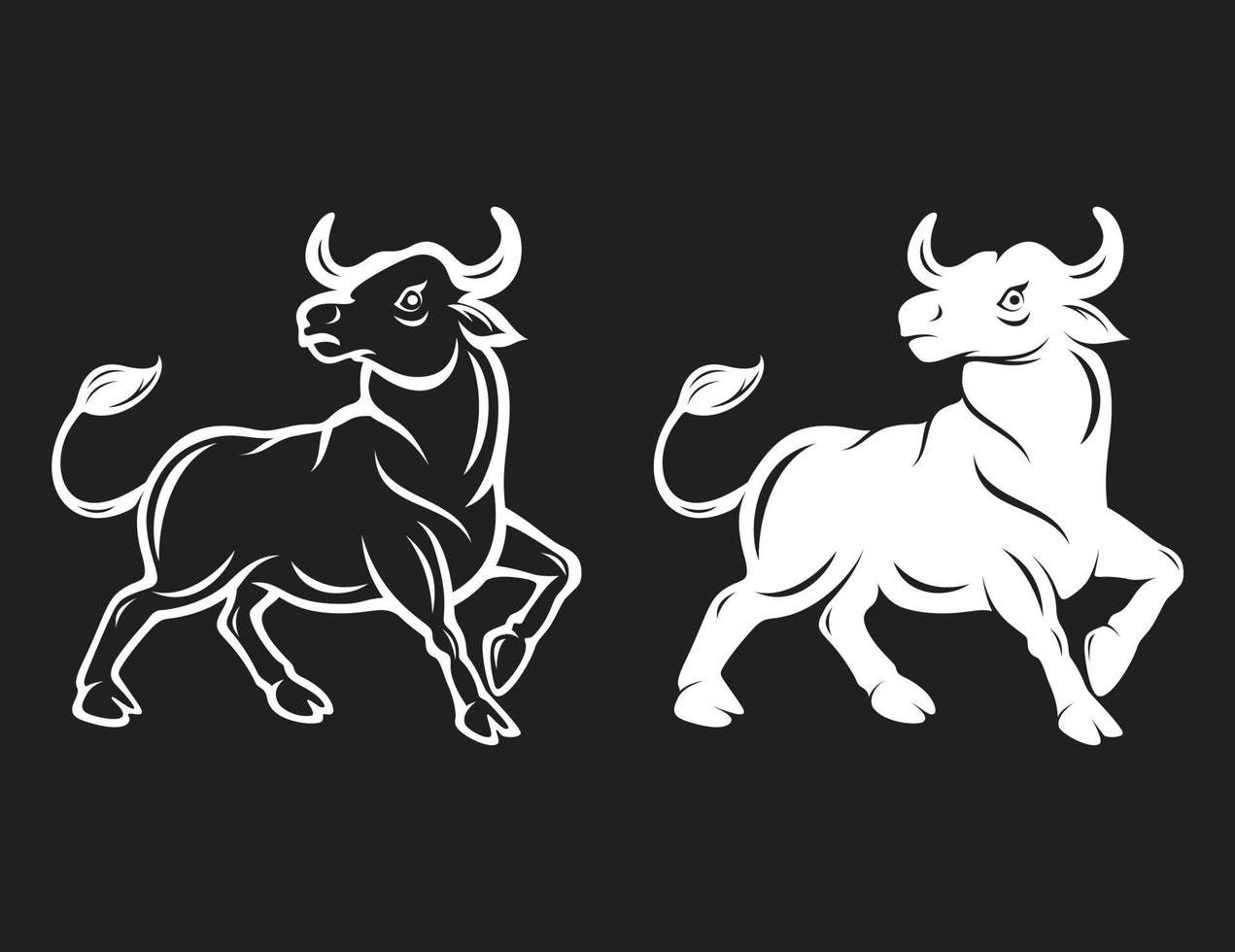 plantilla de diseño de icono de mascota de toro vector