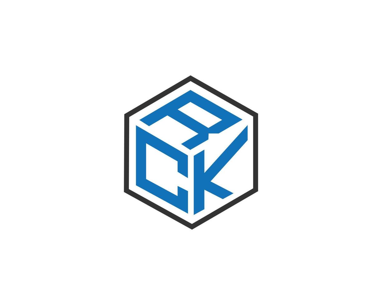 plantilla de vector de diseño de logotipo de monograma de letra vinculada de la empresa rck y crk.
