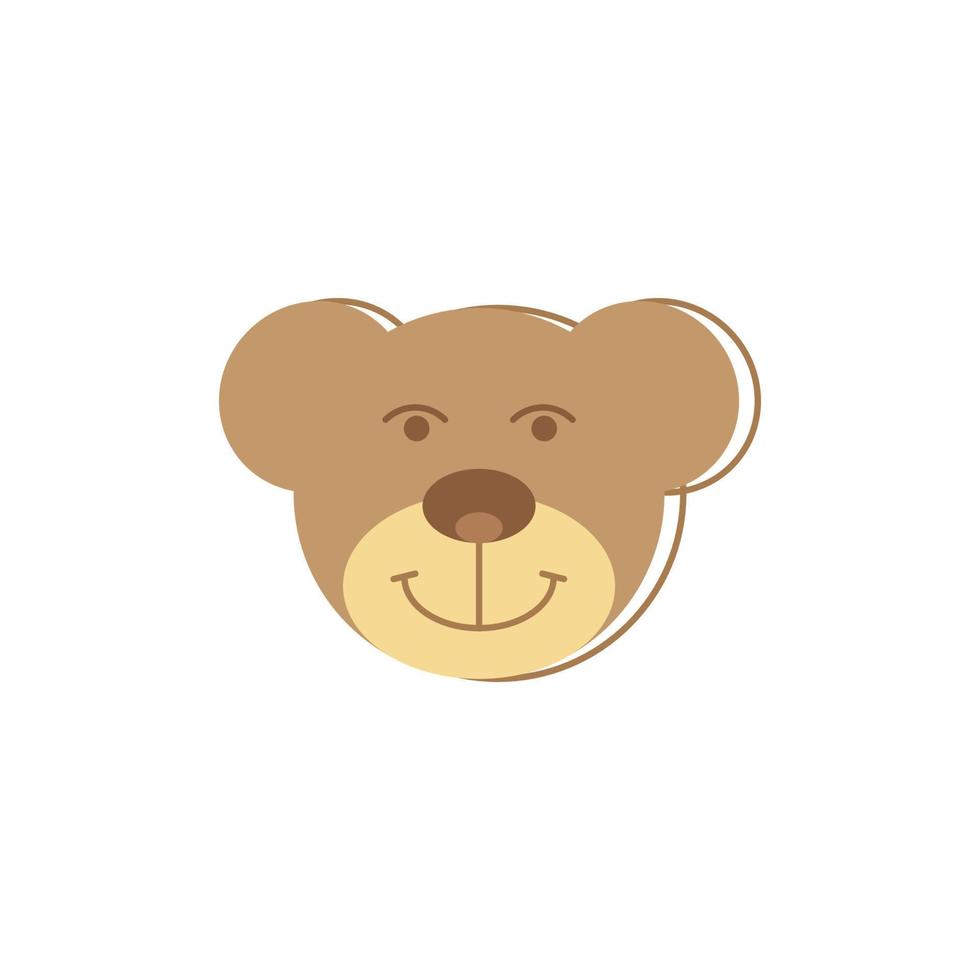 vector de logotipo de oso de peluche