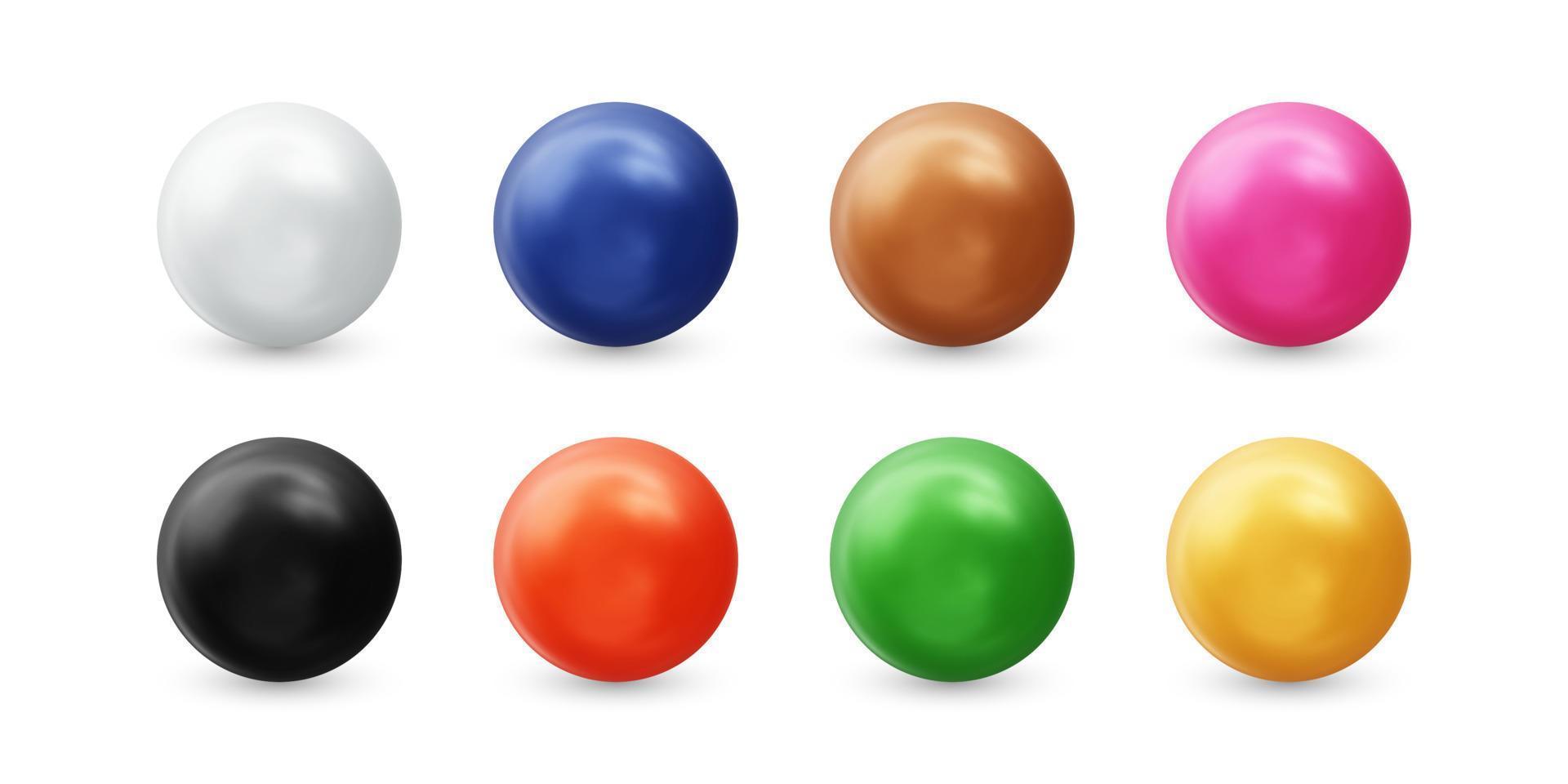 Realistic 3d pearls vector illustration