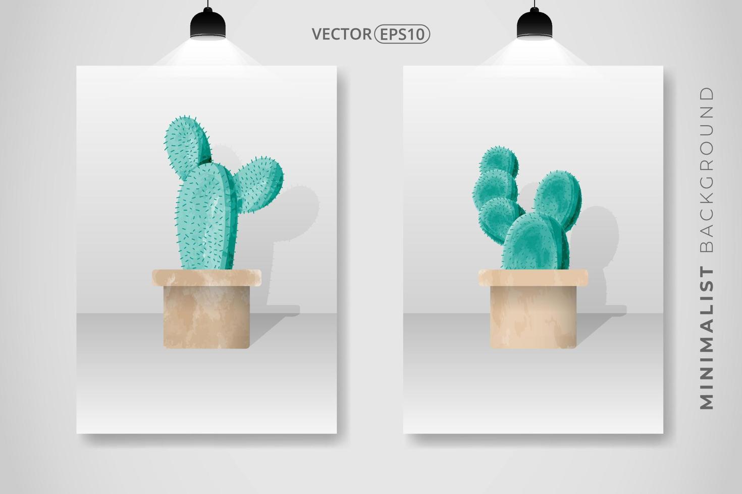 set of cactus flower and pot watercolor hand drawn. simple elegant design  for book cover, wall decoration, wallpaper, card, wedding. vector EPS 10  11883215 Vector Art at Vecteezy