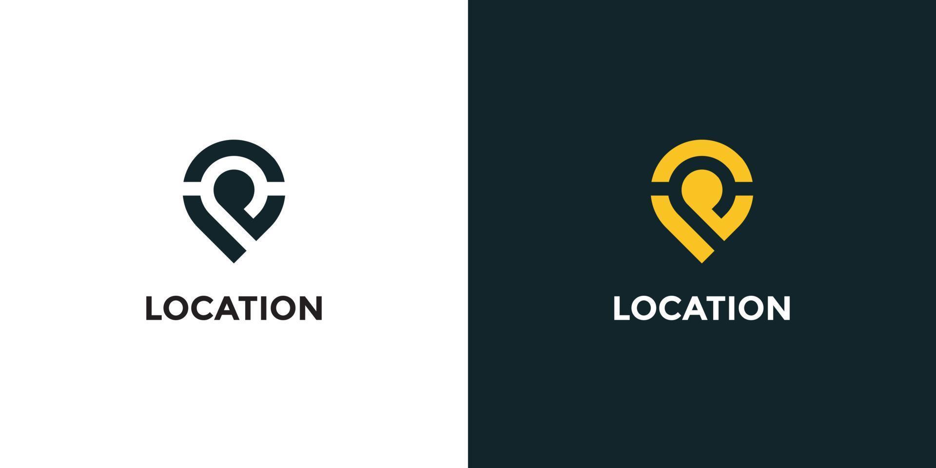 Modern location logo good for location, technology or map logo with pin icon vector