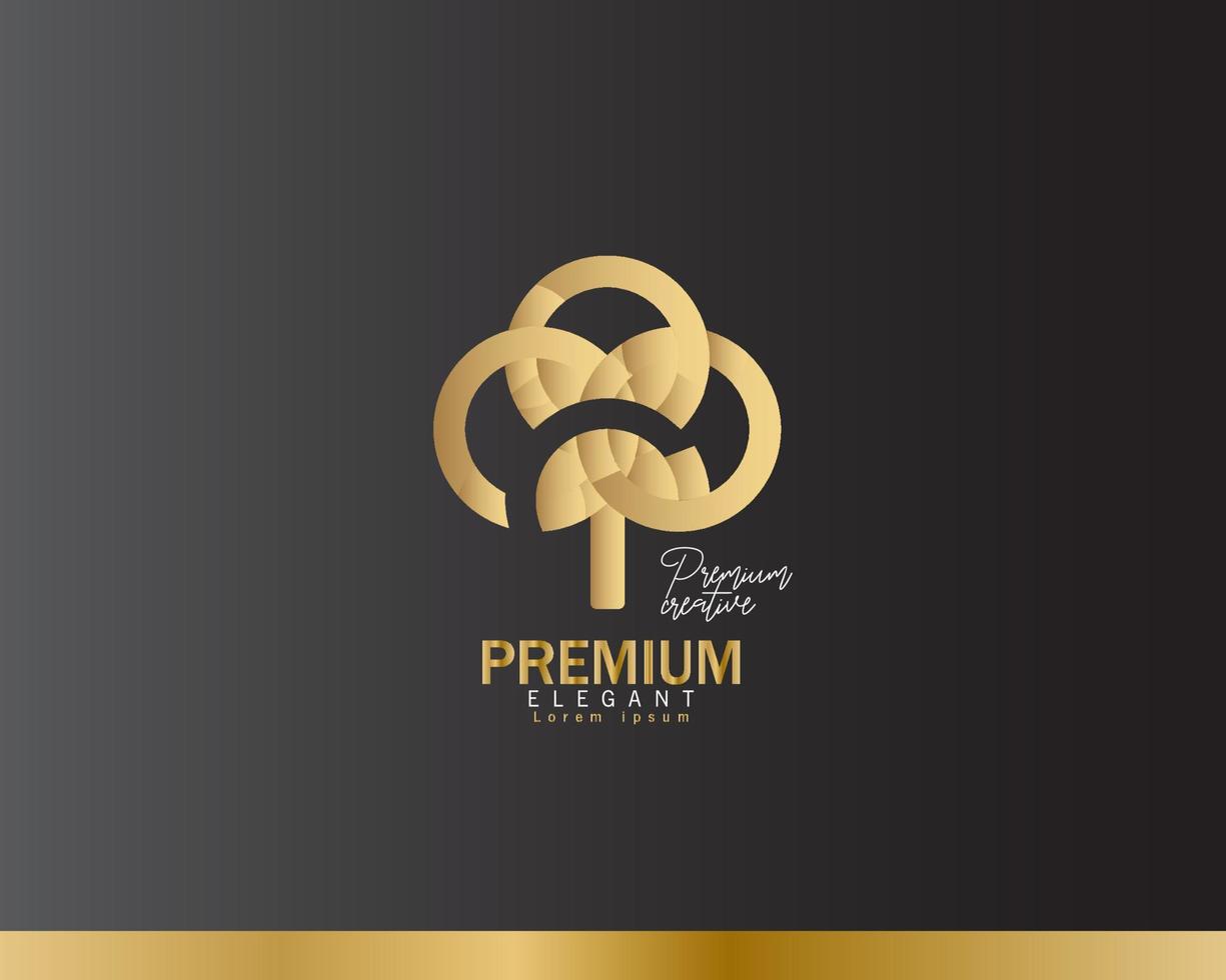Abstract flower sprout star logo design template. Elegant crown symbol. Universal premium vector sign.