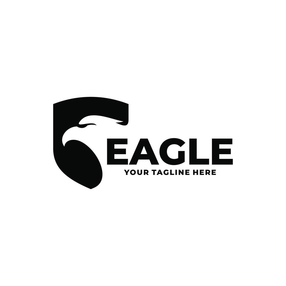 Eagle simple flat logo vector