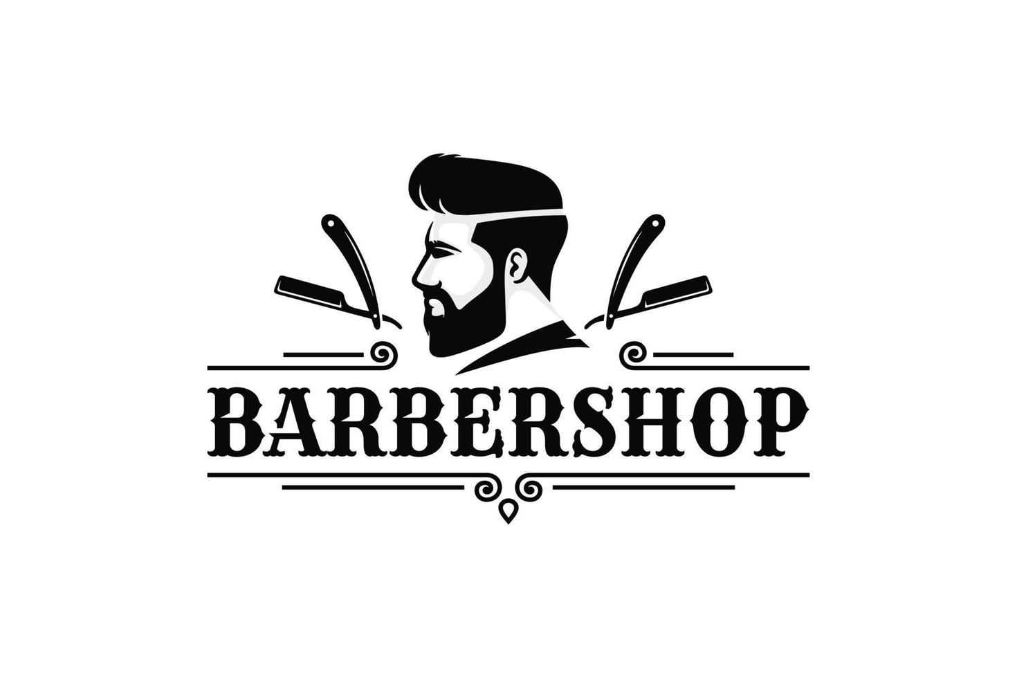 barbería logo vector