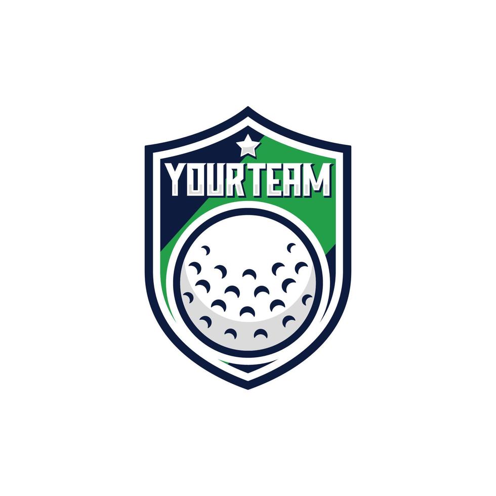 Ilustración de vector de diseño de logotipo de emblema de golf