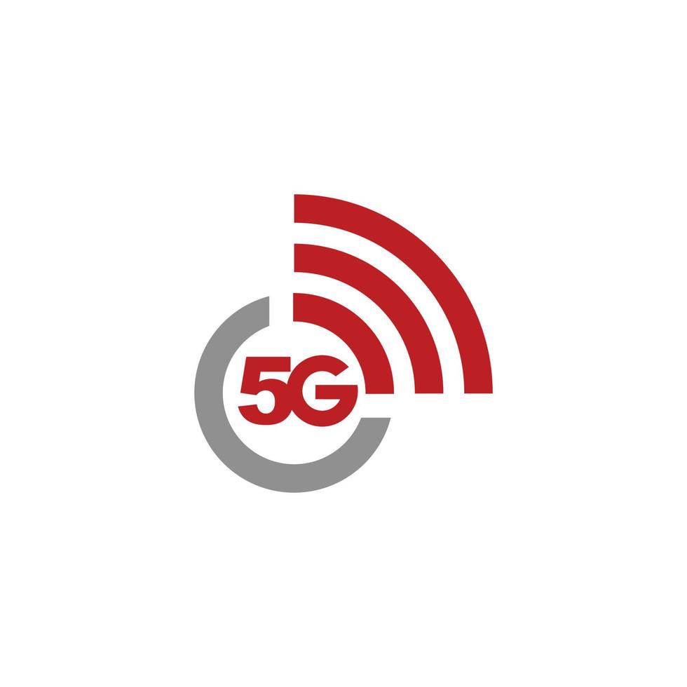 Ilustración de vector de logotipo de red 5g