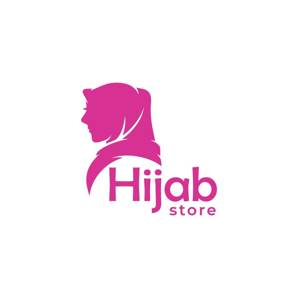Hijab store logo design vector