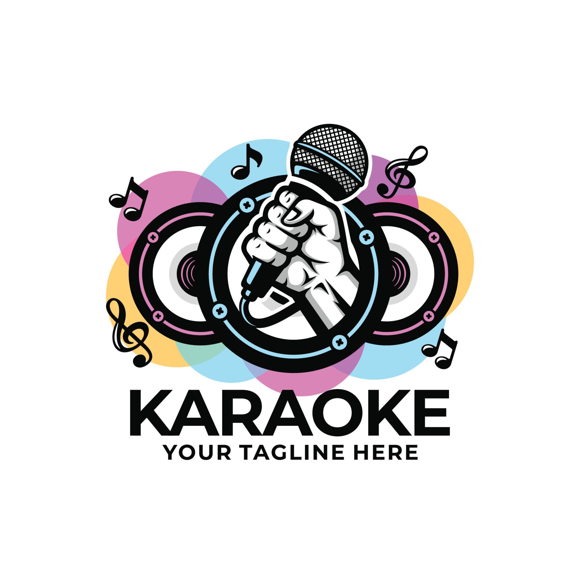 Karaoke logo design vector 11883519 Vector Art at Vecteezy