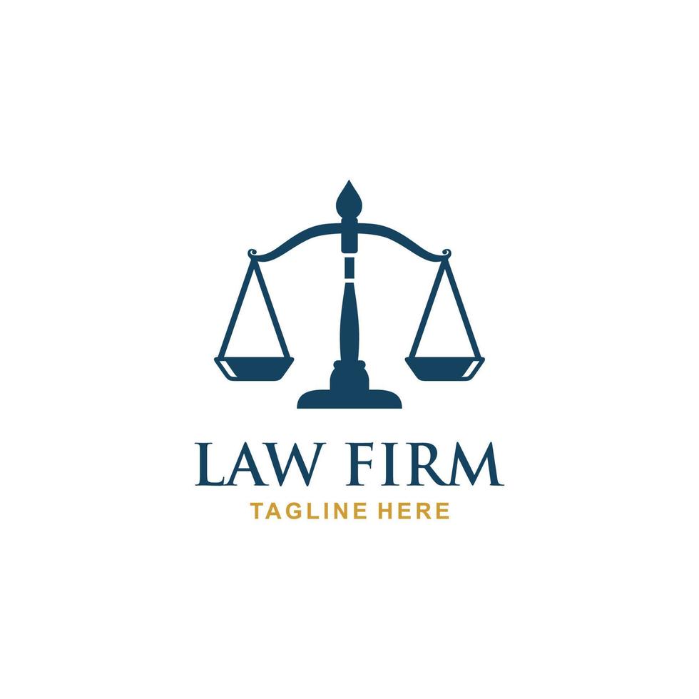 Law firm logo design vector. Judge scale logo 11883548 Vector Art at ...