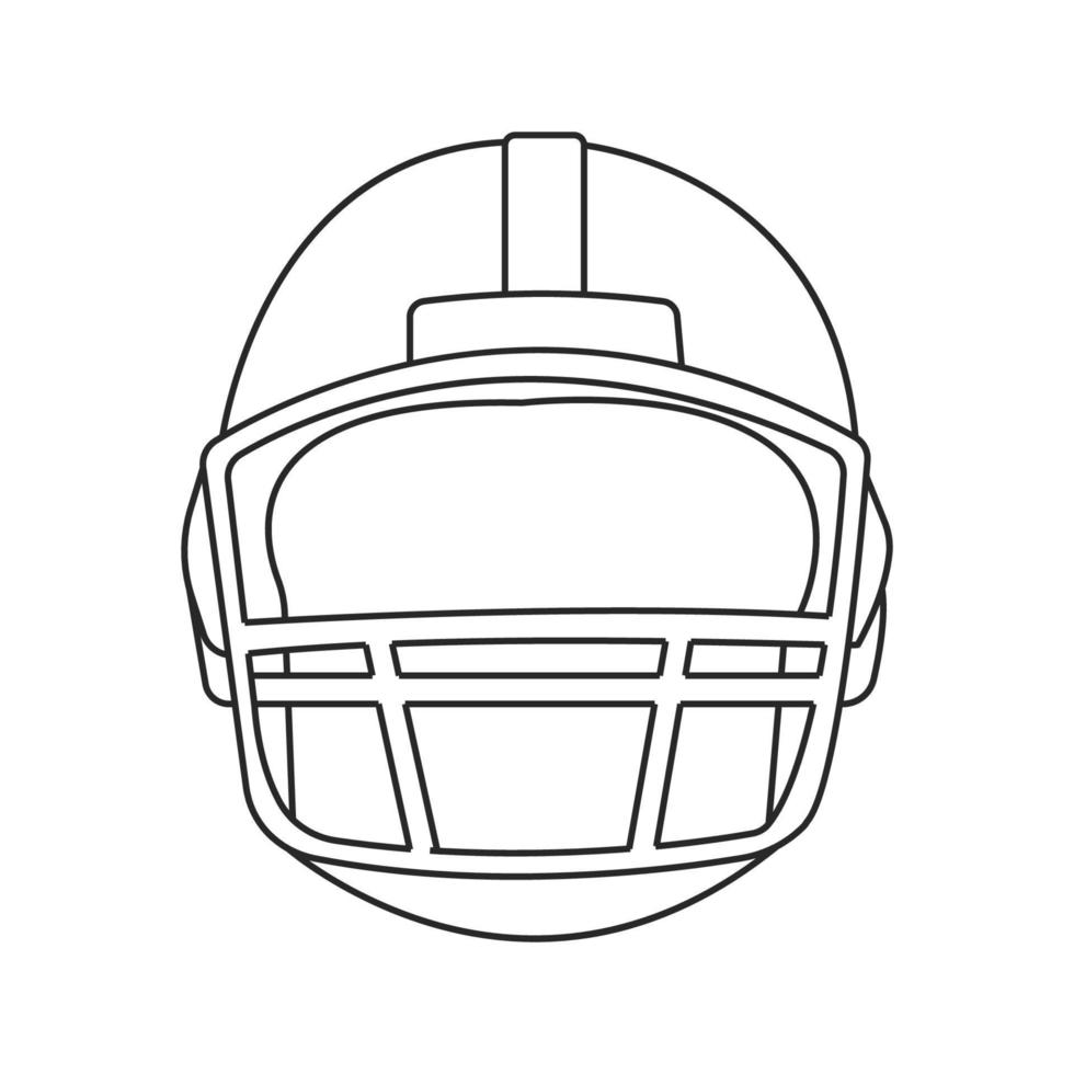 football helmet drawing front view