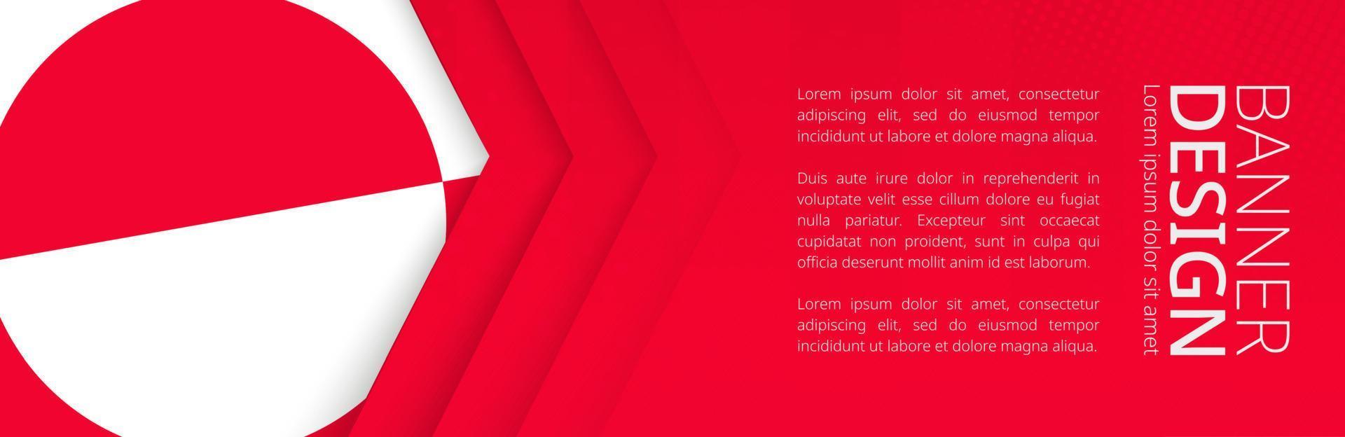 Banner template with flag of Greenland for advertising travel, business and other. vector