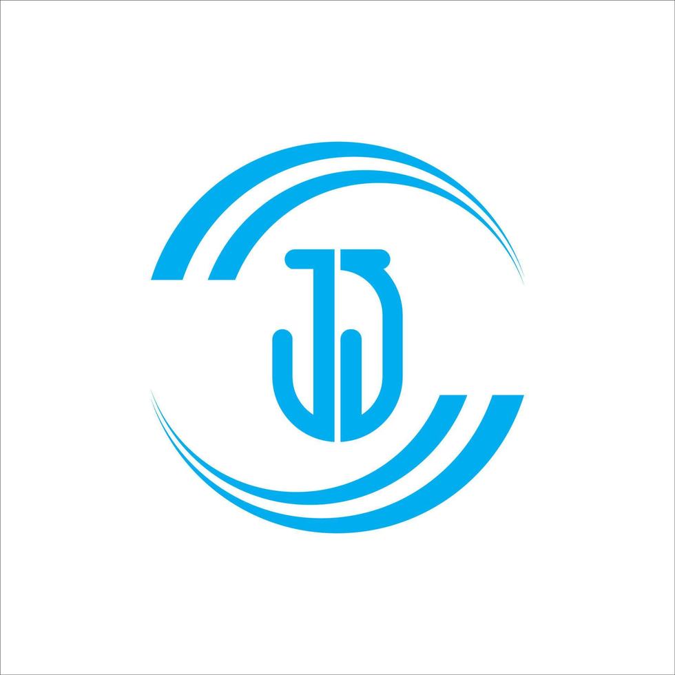 Simple Modern JJ J Monogram Logo vector