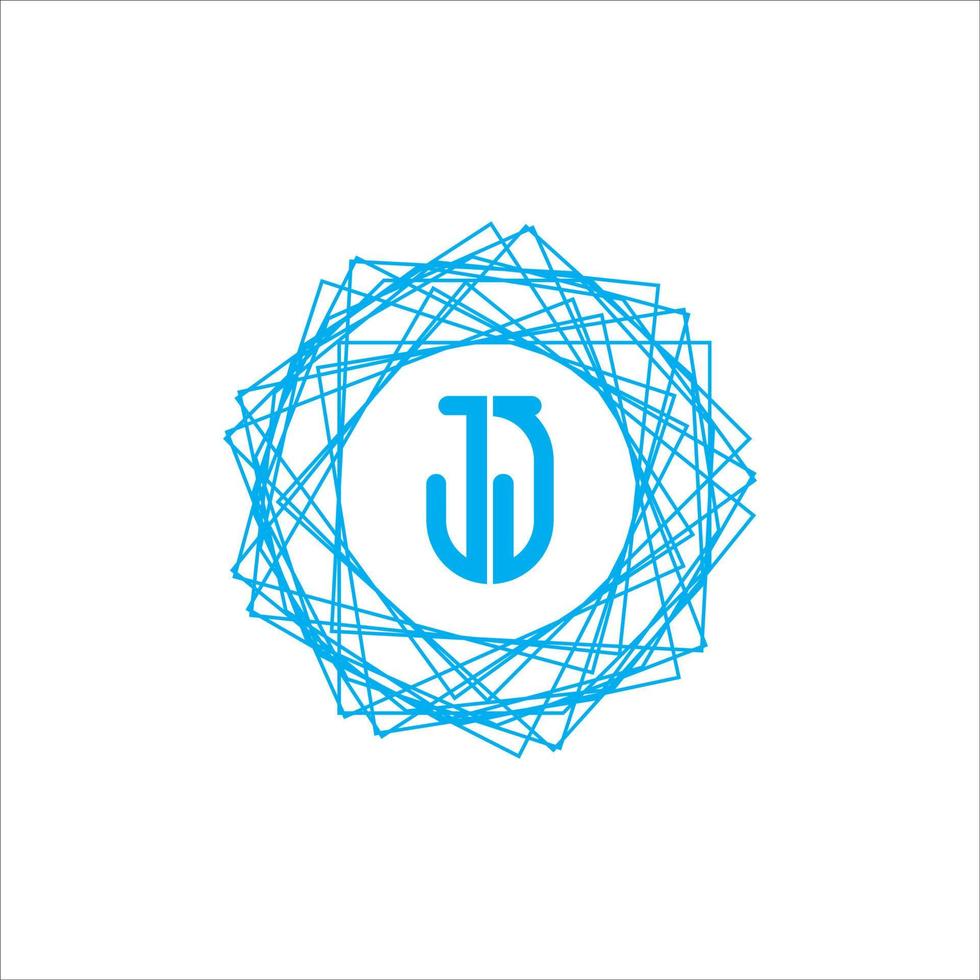 Simple Modern JJ J Monogram Logo vector