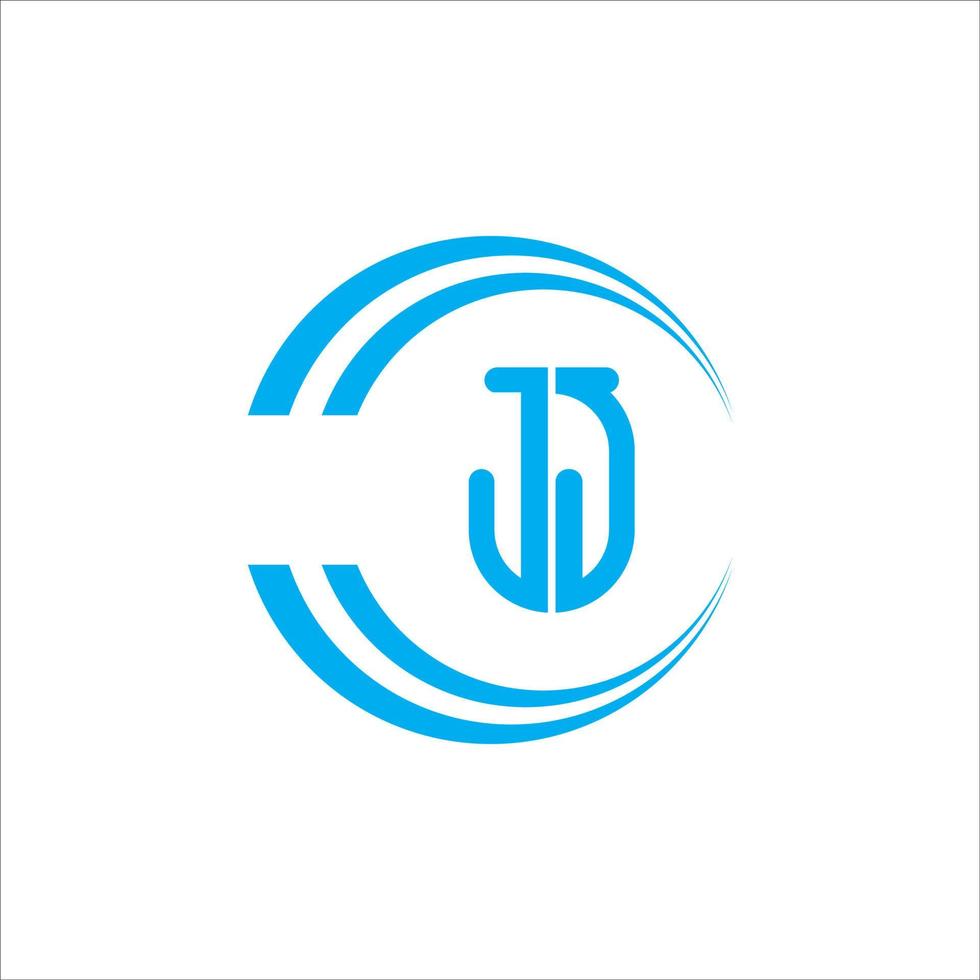 Simple Modern JJ J Monogram Logo vector
