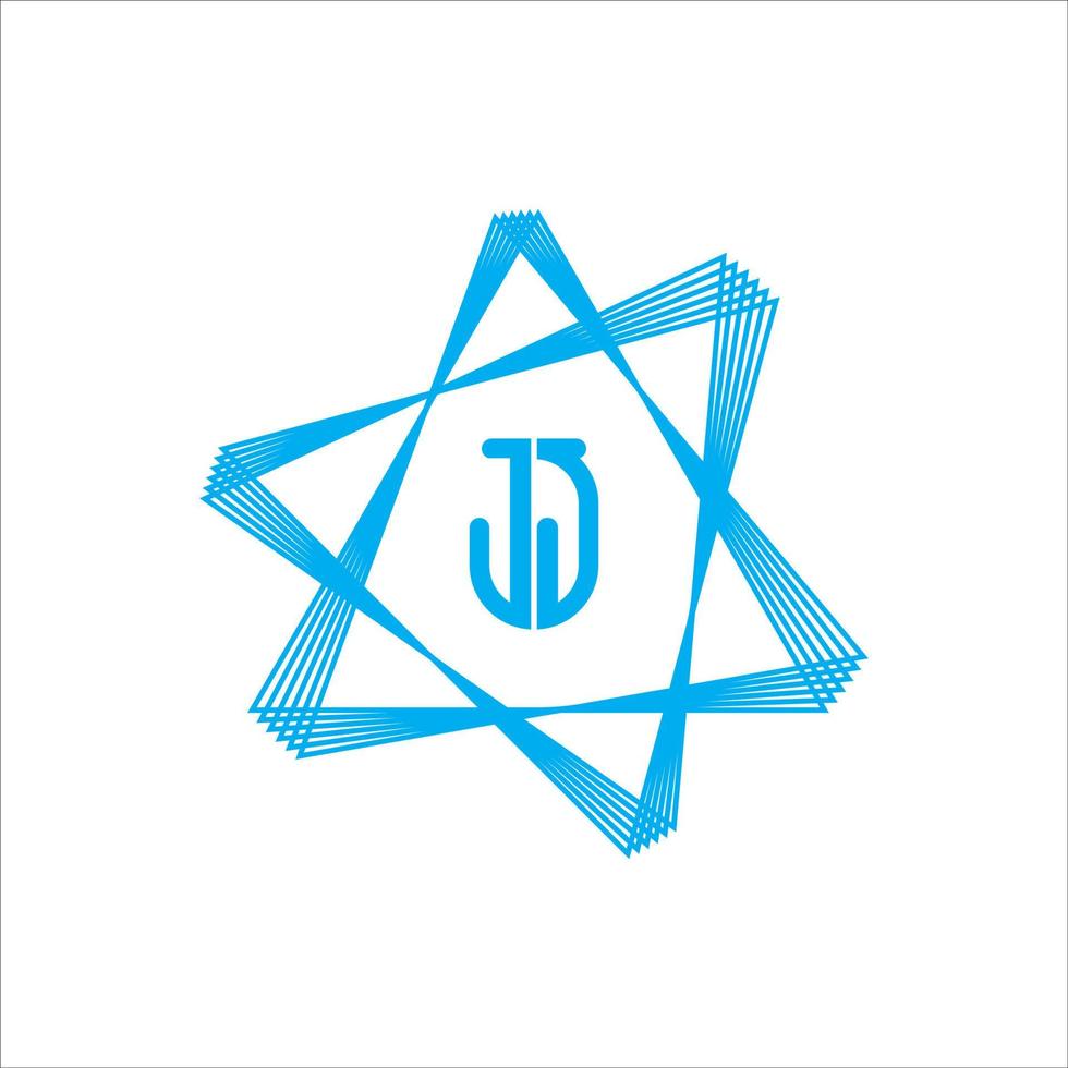 Simple Modern JJ J Monogram Logo vector