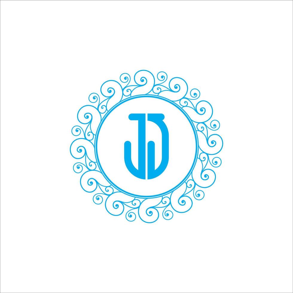 Simple Modern JJ J Monogram Logo vector