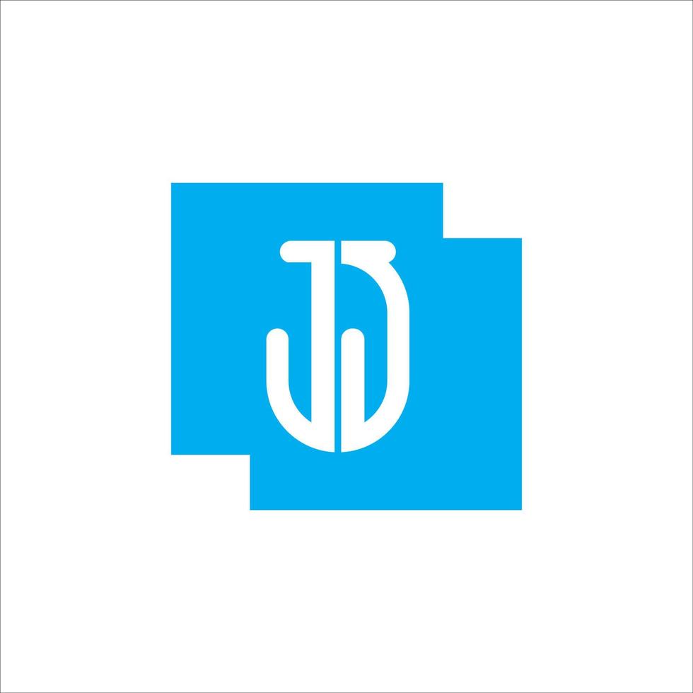 Simple Modern JJ J Monogram Logo vector