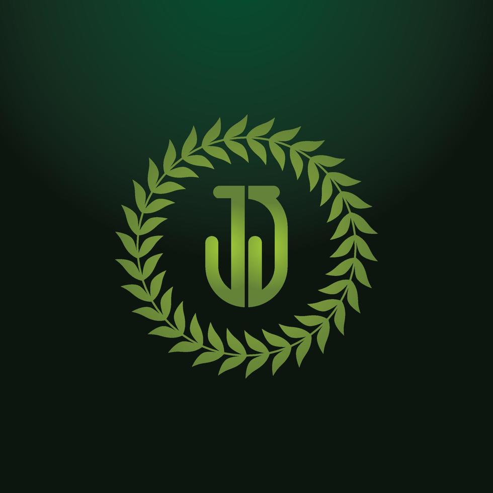 Simple Modern JJ J Monogram Logo vector