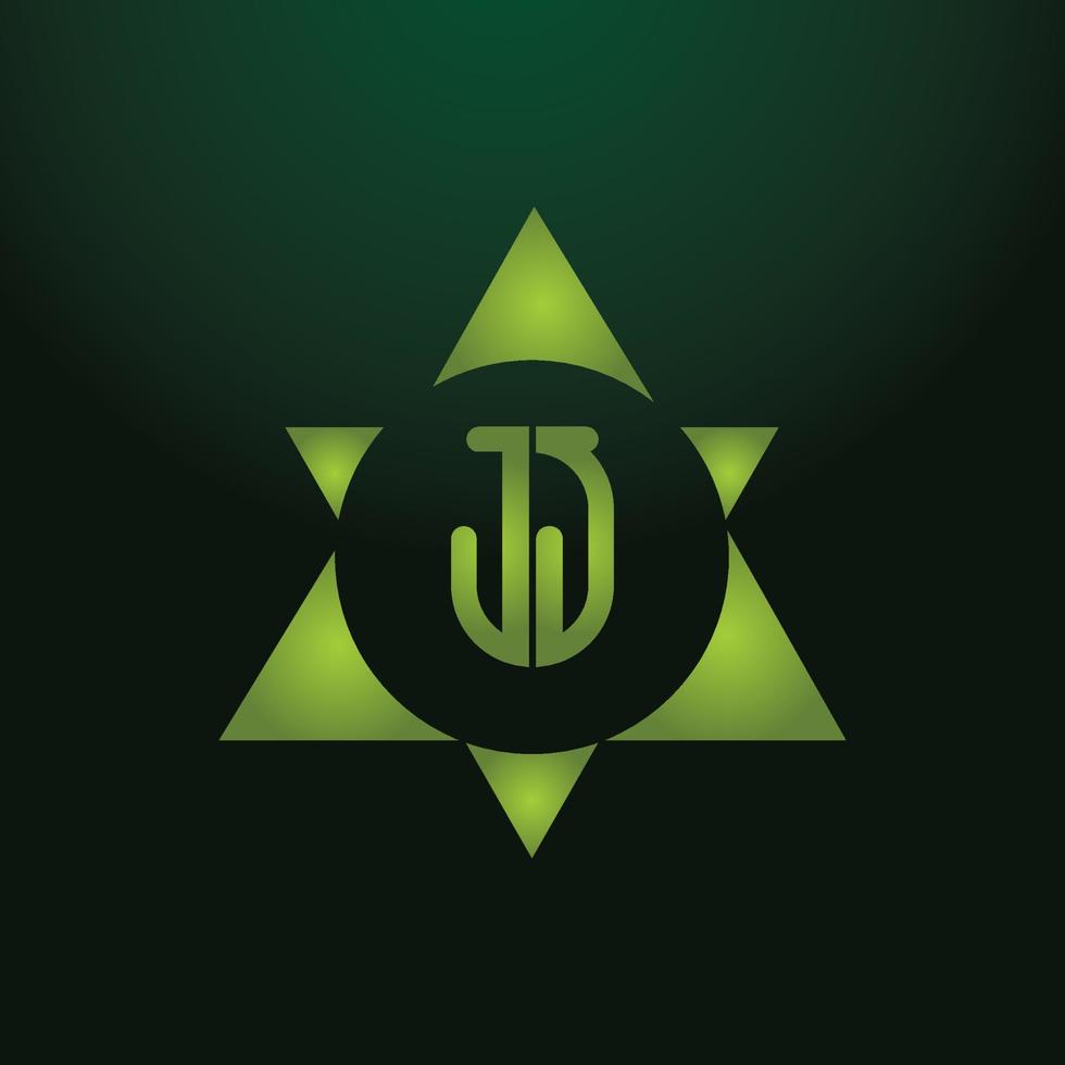 Simple Modern JJ J Monogram Logo vector